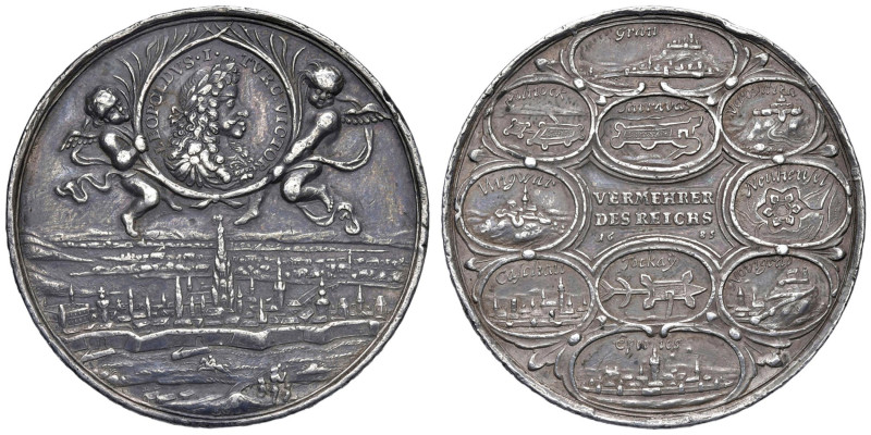 AUSTRIA Leopoldo I (1657-1705) Medaglia 1685 per la vittoria sulla Turchia - Opu...