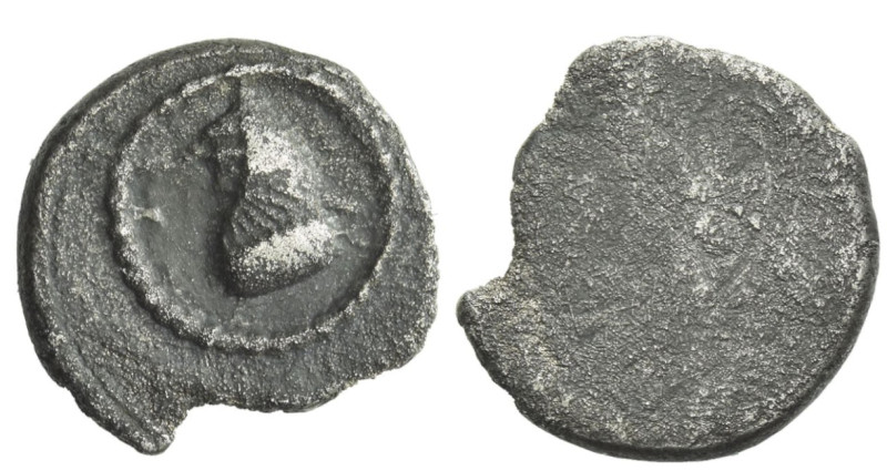 Etruria, Populonia Drachm early V century BC, AR 16.00 mm., 2.92 g.
Head and ne...