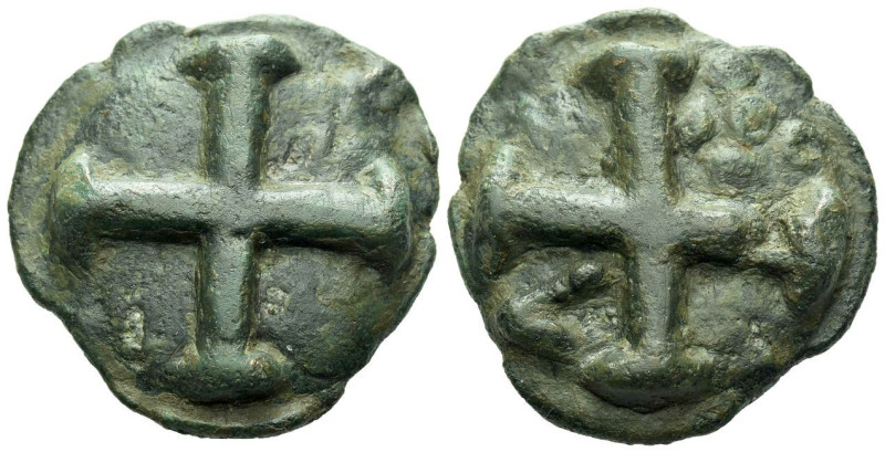 Apulia, Luceria Quincux circa 217-212, Æ 30.00 mm., 34.35 g.
Wheel of four spok...