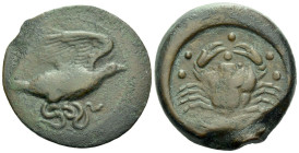 Sicily, Agrigentum Hemilitron circa 425-406 - Ex Naville Numismatics 21, 2016, 37. From the E.E. Clain-Stefanelli collection.