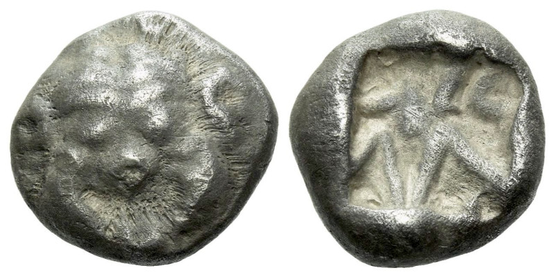 Mysia, Parion Drachm circa V century BC, AR 14.00 mm., 3.74 g.
Facing gorgoneio...