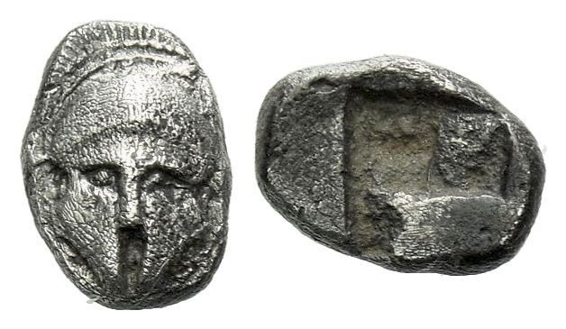 Asia Minor, Uncertain mint Hemiobol circa V century BC, AR 7.00 mm., 0.34 g.
Fa...