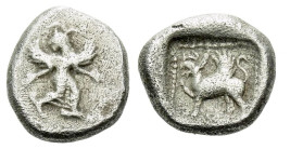 Caria, Kaunos Trihemiobol circa 490-470 - Ex Lanz 156, 2013, 205 and Roma Numismatics e-32, 2017, Mark Christenson, 443 sales.
