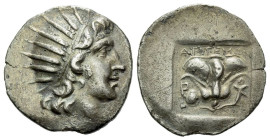 Islands off Caria, Rhodes Plinthophoric Drachm. Artemon, magistrate circa 150-125 - From the collection of a Mentor.
