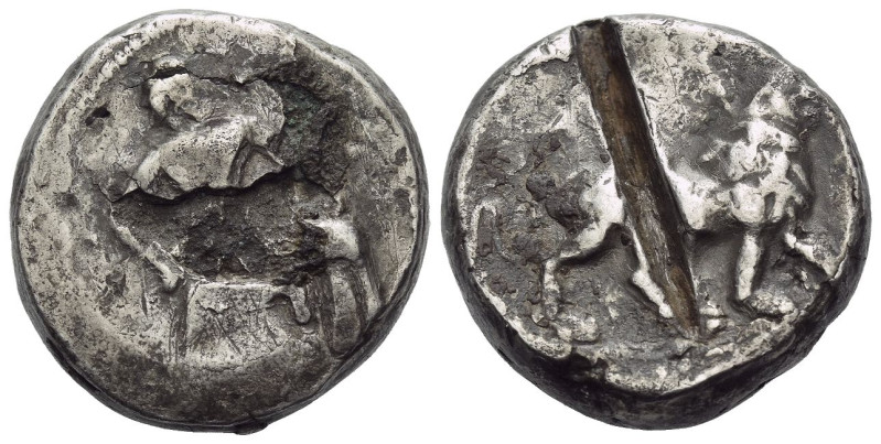 Cilicia, Contemporary imitation Plated tetradrachm circa 331-3238, AR 22.00 mm.,...