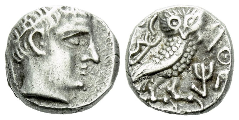 Arabia, Southern. Qataban Hemidrachm, imitating Athens circa III-II centuries BC...