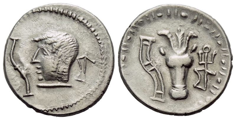 Arabia, Himyarites Uncertain mint Drachm I century BC, AR 18.00 mm., 2.63 g.
Di...