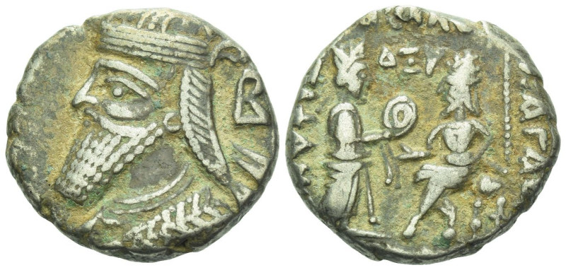 Parthia, Vologases VI, circa 208-228 Seleucia Tetradrachm circa 211-212, AR 26.0...