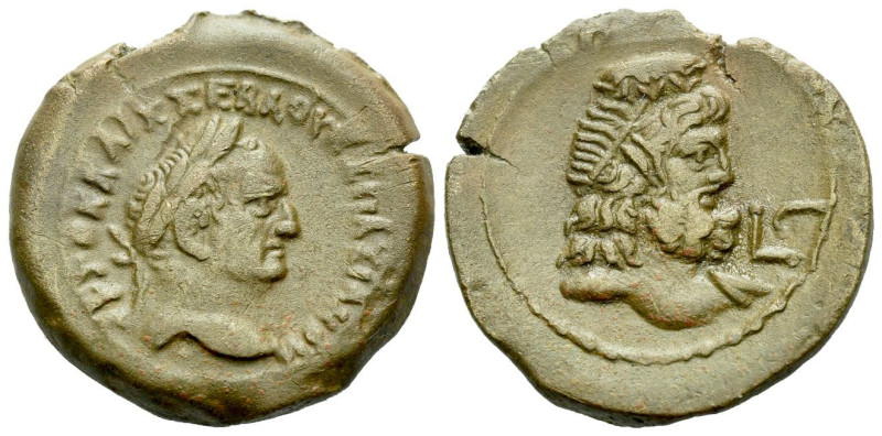 Egypt, Alexandria Vespasian, 69-79 Diobol circa 73-74 (year 6), Æ 25.00 mm., 9.2...