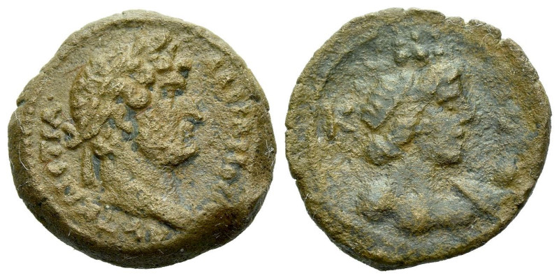 Egypt, Alexandria Hadrian, 117-138 Obol circa 137-138 (year 22), Æ 17.90 mm., 3....