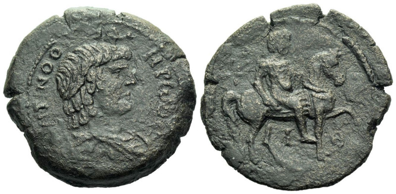 Egypt, Alexandria Antinoüs. Died 130. Hemidrachm circa 134-135 (year 19), Æ 29.6...