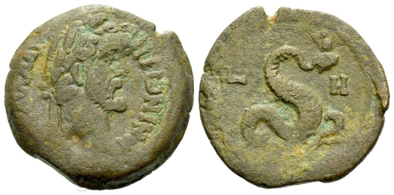 Egypt, Alexandria Antoninus Pius, 138-161 Diobol circa 144-145 (year 8), Æ 22.80...