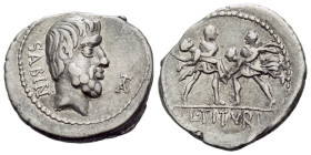 L. Titurius L.f. Sabinus. Denarius circa 89