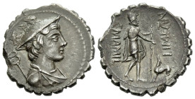 C. Mamilius Limetanus. Denarius serratus circa 82