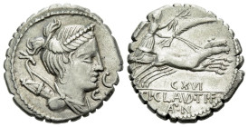 T. Claudius Nero. Denarius serratus circa 79