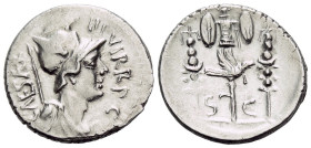 Denarius mint moving with Octavian 42