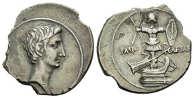 Octavian, 32 – 27 BC Denarius Brundisium and Roma (?) circa 29-27 - From the collection of a Mentor.