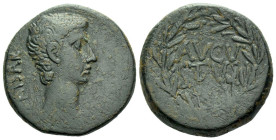 Octavian as Augustus, 27 BC – 14 AD Bronze Uncertain mint circa 27 BC