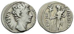 Octavian as Augustus, 27 BC – 14 AD Denarius Colonia Patricia (?) circa 19-18 BC - From the collection of a Mentor.
