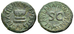 Octavian as Augustus, 27 BC – 14 AD Quadrans, Apronius, Galus, Messalla, Sisenna Rome circa 5 BC - Ex Naville Numismatics sale 72, 464.