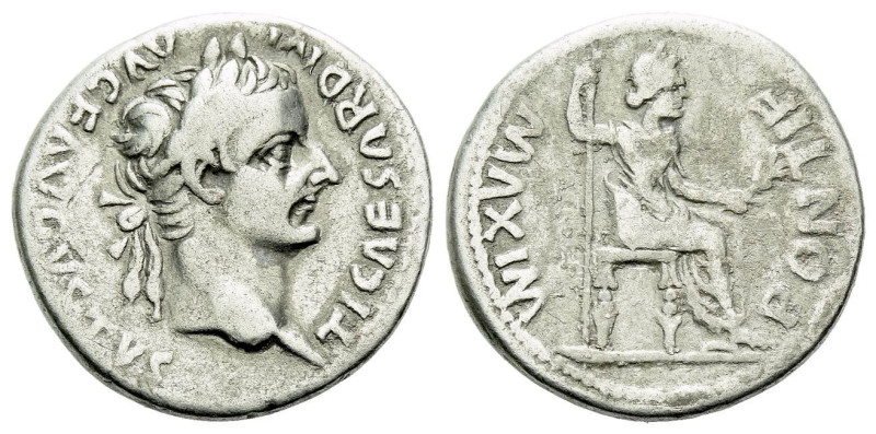 Tiberius, 14-37 Denarius Lugdunum circa 14-37, AR 18.00 mm., 3.52 g.
Laureate h...