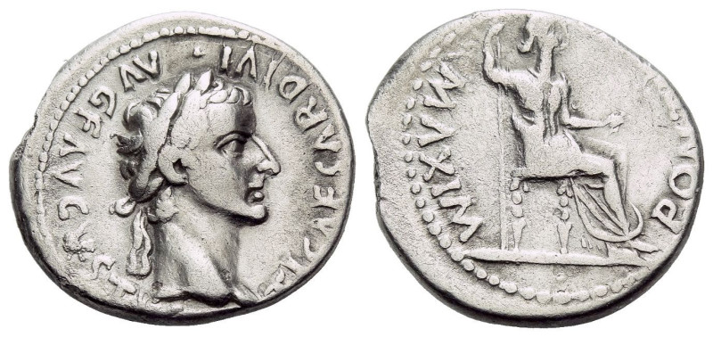 Tiberius, 14-37 Denarius Lugdunum circa 14-37, AR 18.00 mm., 3.51 g.
Laureate h...