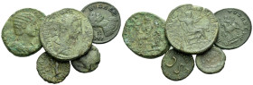 Claudius, 41-54 Large lot of 5 Bronzes