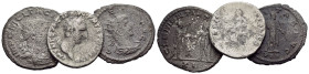 Nerva, 96-98 Large lof of 3 Silver coins II century