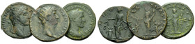 Hadrian, 117-138 Lot of 3 bronzes