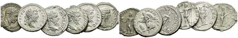 Septimius Severus, 193-211 Lot of 6 Denarii. III cent, AR , 18.61 g.
Lot of 6 D...