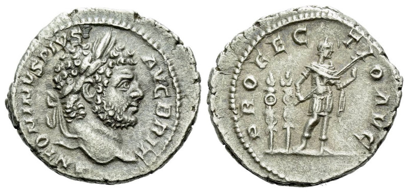 Caracalla, 198-217 Denarius Rome circa 210-213, AR 19.00 mm., 3.21 g.
Laureate ...