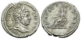 Caracalla, 198-217 Denarius Rome circa 210-213 - From the collection of a Mentor.