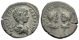 Geta caesar, 198 – 209 Denarius Rome circa 200-202 - Ex M&M Fixed Price List 180, 1958, 66 and Spink Numismatic Circular 82, 1974, 5188. From the coll...