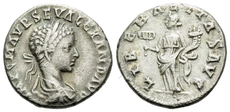 Severus Alexander, 222-235 Denarius Antiochia circa 222-235, AR 17.00 mm., 3.00 ...