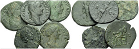 Severus Alexander, 222-235 Lot of 5 Sestertii III cent