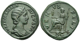 Julia Mamaea, mother of Severus Alexander Sestertius Rome 224 - Ex NAC sale 54, 2010, 1250.