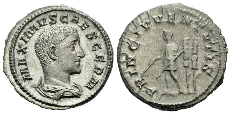Maximus Caesar, 235-238 Denarius Rome 236-237, AR 20.00 mm., 3.08 g.
MAXIMVS CA...