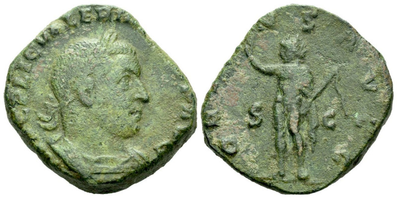 Valerian I, 253-260 Sestertius Rome circa 253-260, Æ 28.00 mm., 18.95 g.
Laurea...