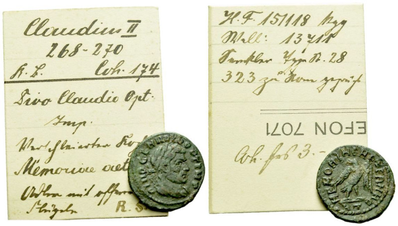 Divo Claudio Half follis Rome circa 317-318, Æ 16.00 mm., 1.96 g.
Laureate and ...