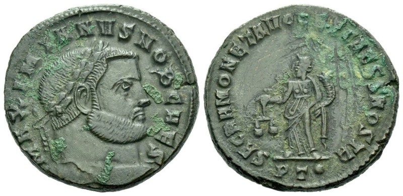 Maximianus Herculius, first reign 286-305 Follis Ticinum circa 300-303, Æ 27.00 ...