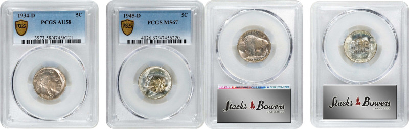 Lot of (2) Denver Mint Buffalo and Jefferson Nickels. (PCGS).

Included are: 1...