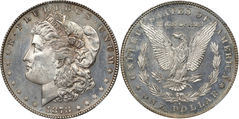 1878-S Morgan Silver Dollar. MS-63 (NGC).

PCGS# 7082. NGC ID: 253R.