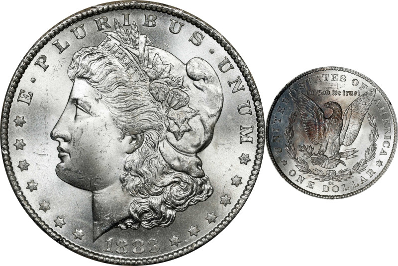 1883-CC GSA Morgan Silver Dollar. MS-64 (NGC).

The original box and card are ...