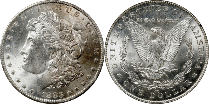 1883-CC GSA Morgan Silver Dollar. Mint State (Uncertified).

The original box ...