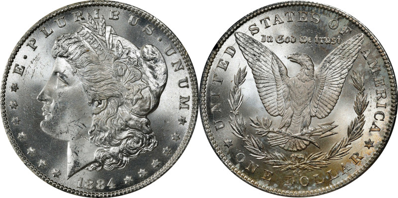 1884-CC GSA Morgan Silver Dollar. MS-64 (NGC).

The original box and card are ...