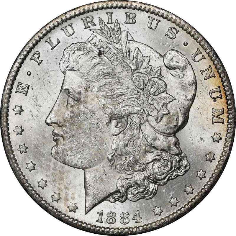 1884-CC GSA Morgan Silver Dollar. Mint State (Uncertified).

The original box ...