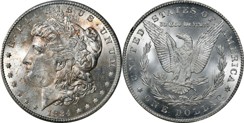 1884-CC GSA Morgan Silver Dollar. Mint State (Uncertified).

The original box ...