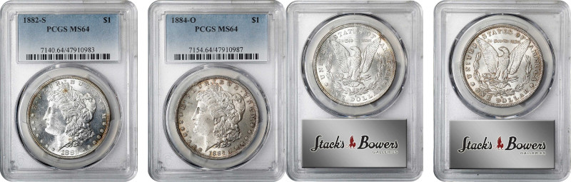 Lot of (2) Early Date Morgan Silver Dollars. MS-64 (PCGS).

Included are: 1882...