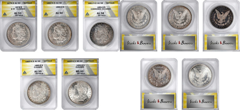 Lot of (5) 19th Century Morgan Silver Dollars. (ANACS).

Included are: 1878 8 ...