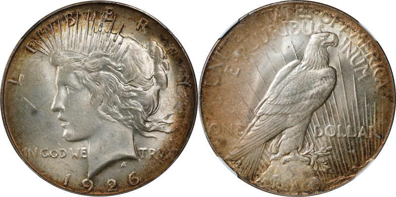 1926-S Peace Silver Dollar. MS-62 (NGC).

PCGS# 7369. NGC ID: 257R.